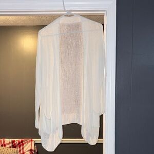 Chic White Open-Front Cardigan